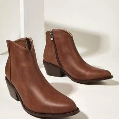 Nuheel® Ankle & Bootie Nuheel Microfiber Ankle Boots Thick Heeled Boots Bootie Platform Boots For Women 11