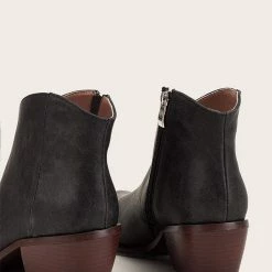 Nuheel® Ankle & Bootie Nuheel Microfiber Ankle Boots Thick Heeled Boots Bootie Platform Boots For Women 11