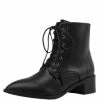 Nuheel® Nuheel Pointed Toe Witch Boots All-Match Leather Ankle Boots Bootie 8.5 Ankle & Bootie