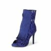 Nuheel® Woman NUHEEL Royal Blue Boots Womens Tassel Zipper Fashion High Heels 2 Nuheel® Woman NUHEEL Royal Blue Boots Womens Tassel Zipper Fashion High Heels