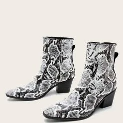 Nuheel® Ankle & Bootie Nuheel Snake Pattern Ankle Boots Thick Heeled Boots Bootie Platform Boots For Women 11 10 Nuheel® Ankle & Bootie Nuheel Snake Pattern Ankle Boots Thick Heeled Boots Bootie Platform Boots For Women 11