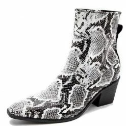 Nuheel® Ankle & Bootie Nuheel Snake Pattern Ankle Boots Thick Heeled Boots Bootie Platform Boots For Women 11