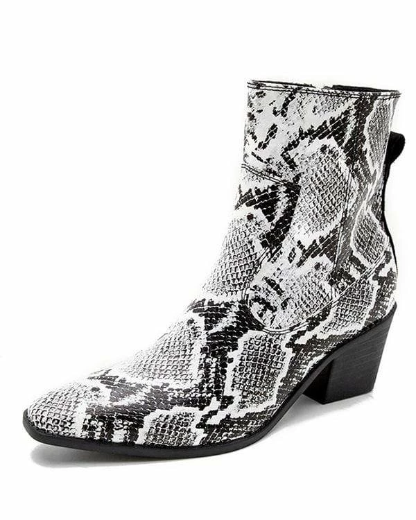 Nuheel® Ankle & Bootie Nuheel Snake Pattern Ankle Boots Thick Heeled Boots Bootie Platform Boots For Women 11 3 Nuheel® Ankle & Bootie Nuheel Snake Pattern Ankle Boots Thick Heeled Boots Bootie Platform Boots For Women 11