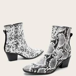 Nuheel® Ankle & Bootie Nuheel Snake Pattern Ankle Boots Thick Heeled Boots Bootie Platform Boots For Women 11 11 Nuheel® Ankle & Bootie Nuheel Snake Pattern Ankle Boots Thick Heeled Boots Bootie Platform Boots For Women 11