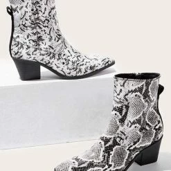 Nuheel® Ankle & Bootie Nuheel Snake Pattern Ankle Boots Thick Heeled Boots Bootie Platform Boots For Women 11 12 Nuheel® Ankle & Bootie Nuheel Snake Pattern Ankle Boots Thick Heeled Boots Bootie Platform Boots For Women 11