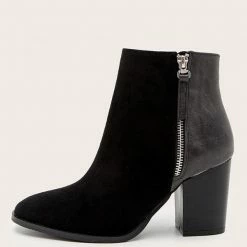 Nuheel® Nuheel Suede Ankle Boots For Women Thick Heel Chelsea Boots Bootie Platform Boots 11