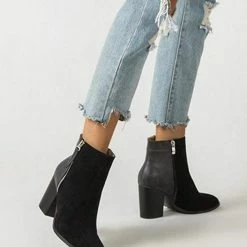 Nuheel® Nuheel Suede Ankle Boots For Women Thick Heel Chelsea Boots Bootie Platform Boots 11