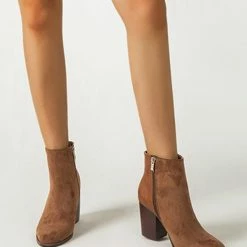 Nuheel® Nuheel Suede Ankle Boots For Women Thick Heel Chelsea Boots Bootie Platform Boots 11