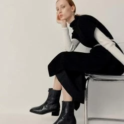 Nuheel® Nuheel Zipper Mid-Tube Platform Thick Heel Fashion Booties For Women