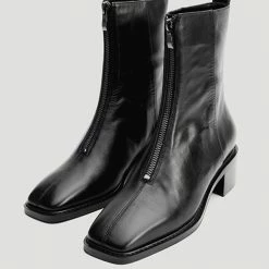 Nuheel® Nuheel Zipper Mid-Tube Platform Thick Heel Fashion Booties For Women