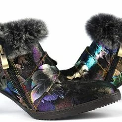 Nuheel® Womens Leather Ankle Boots Low Block Heel Boots Winter Fur Lined Woman 11 Nuheel® Womens Leather Ankle Boots Low Block Heel Boots Winter Fur Lined Woman