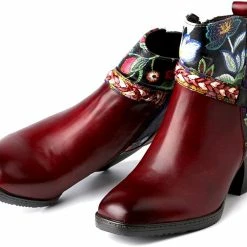 Nuheel® Womens Winter Boots Ankle Boots Low Block Heel Squre Toe Comfort Boots