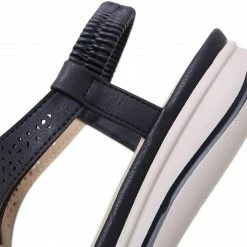 Nuheel® Woman Women T-Strap Wedge Sandals Beach Anti Slip Walking Shoes