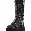 Nuheel® High Boots Nuheel Metal Buttons Black Platform Boots For Women Heel Height 4.7 Inches 1 Nuheel® High Boots Nuheel Metal Buttons Black Platform Boots For Women Heel Height 4.7 Inches