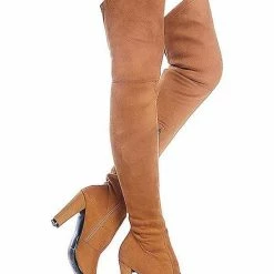 Nuheel® Nuheel Thigh High Boots Women Over The Knee Boots Stretch Suede High Heel 37 Nuheel® Nuheel Thigh High Boots Women Over The Knee Boots Stretch Suede High Heel