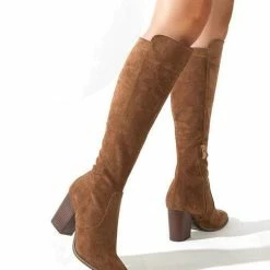 Nuheel® Woman Nuheel Suede Knee High Boots Thick Heel Black Boots For Women Heeled Boots 9.5 15 Nuheel® Woman Nuheel Suede Knee High Boots Thick Heel Black Boots For Women Heeled Boots 9.5