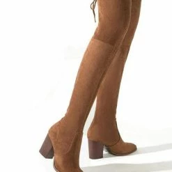 Nuheel® Nuheel Suede Thigh High Boots Stretch Knee High Boots Over The Knee Boots For Women Woman