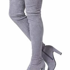 Nuheel® Nuheel Thigh High Boots Women Over The Knee Boots Stretch Suede High Heel 40 Nuheel® Nuheel Thigh High Boots Women Over The Knee Boots Stretch Suede High Heel