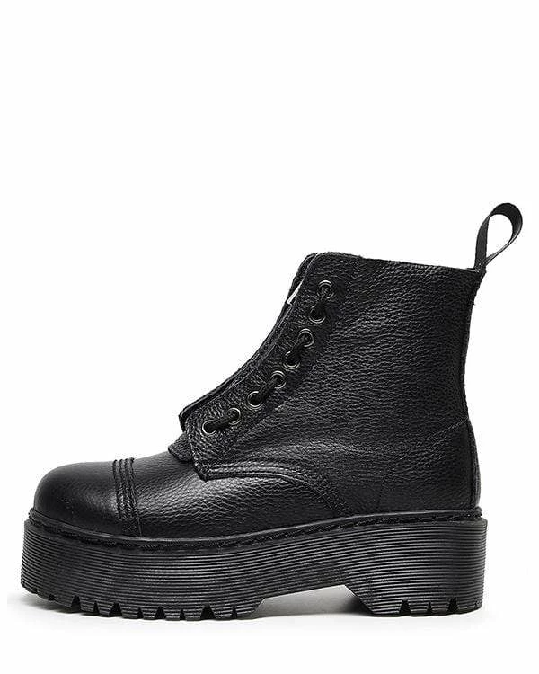 Nuheel® Nuheel Cowhide Platform Boots For Women Front Zipper Combat Boots Black Boots 10 Ankle & Bootie 4 Nuheel® Nuheel Cowhide Platform Boots For Women Front Zipper Combat Boots Black Boots 10 Ankle & Bootie