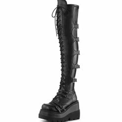 Nuheel® Nuheel Gothic High Heels Long Boots Dark Punk Goth Harajuku Platforms Above The Knee Boots