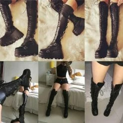Nuheel® Nuheel Gothic High Heels Long Boots Dark Punk Goth Harajuku Platforms Above The Knee Boots 18 Nuheel® Nuheel Gothic High Heels Long Boots Dark Punk Goth Harajuku Platforms Above The Knee Boots