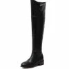 Nuheel® Nuheel High Knee Boots For Women Plus Size Designer Black Boots 13.5 High Boots