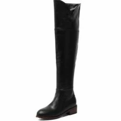 Nuheel® Nuheel High Knee Boots For Women Plus Size Designer Black Boots 13.5 High Boots