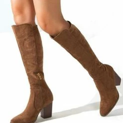 Nuheel® Woman Nuheel Suede Knee High Boots Thick Heel Black Boots For Women Heeled Boots 9.5 14 Nuheel® Woman Nuheel Suede Knee High Boots Thick Heel Black Boots For Women Heeled Boots 9.5