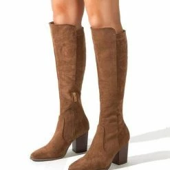 Nuheel® Woman Nuheel Suede Knee High Boots Thick Heel Black Boots For Women Heeled Boots 9.5 16 Nuheel® Woman Nuheel Suede Knee High Boots Thick Heel Black Boots For Women Heeled Boots 9.5