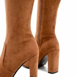 Nuheel® Nuheel Suede Knee High Boots Thick Heel Side Zipper Black Boots For Women Heeled Boots Woman 17 Nuheel® Nuheel Suede Knee High Boots Thick Heel Side Zipper Black Boots For Women Heeled Boots Woman