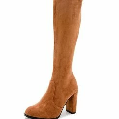 Nuheel® Nuheel Suede Knee High Boots Thick Heel Side Zipper Black Boots For Women Heeled Boots Woman 15 Nuheel® Nuheel Suede Knee High Boots Thick Heel Side Zipper Black Boots For Women Heeled Boots Woman