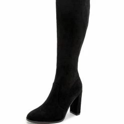 Nuheel® Nuheel Suede Knee High Boots Thick Heel Side Zipper Black Boots For Women Heeled Boots Woman 13 Nuheel® Nuheel Suede Knee High Boots Thick Heel Side Zipper Black Boots For Women Heeled Boots Woman