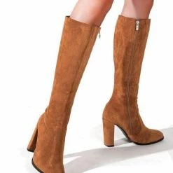 Nuheel® Nuheel Suede Knee High Boots Thick Heel Side Zipper Black Boots For Women Heeled Boots Woman 18 Nuheel® Nuheel Suede Knee High Boots Thick Heel Side Zipper Black Boots For Women Heeled Boots Woman