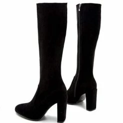 Nuheel® Nuheel Suede Knee High Boots Thick Heel Side Zipper Black Boots For Women Heeled Boots Woman 14 Nuheel® Nuheel Suede Knee High Boots Thick Heel Side Zipper Black Boots For Women Heeled Boots Woman