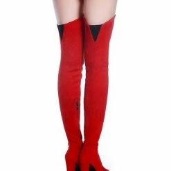Nuheel® Nuheel Thigh High Boots Women Over The Knee Boots Stretch Suede High Heel 29 Nuheel® Nuheel Thigh High Boots Women Over The Knee Boots Stretch Suede High Heel