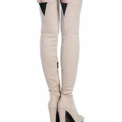 Nuheel® Nuheel Thigh High Boots Women Over The Knee Boots Stretch Suede High Heel 34 Nuheel® Nuheel Thigh High Boots Women Over The Knee Boots Stretch Suede High Heel