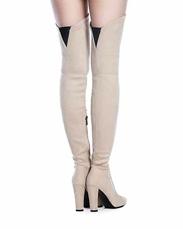 Nuheel® Nuheel Thigh High Boots Women Over The Knee Boots Stretch Suede High Heel 14 Nuheel® Nuheel Thigh High Boots Women Over The Knee Boots Stretch Suede High Heel