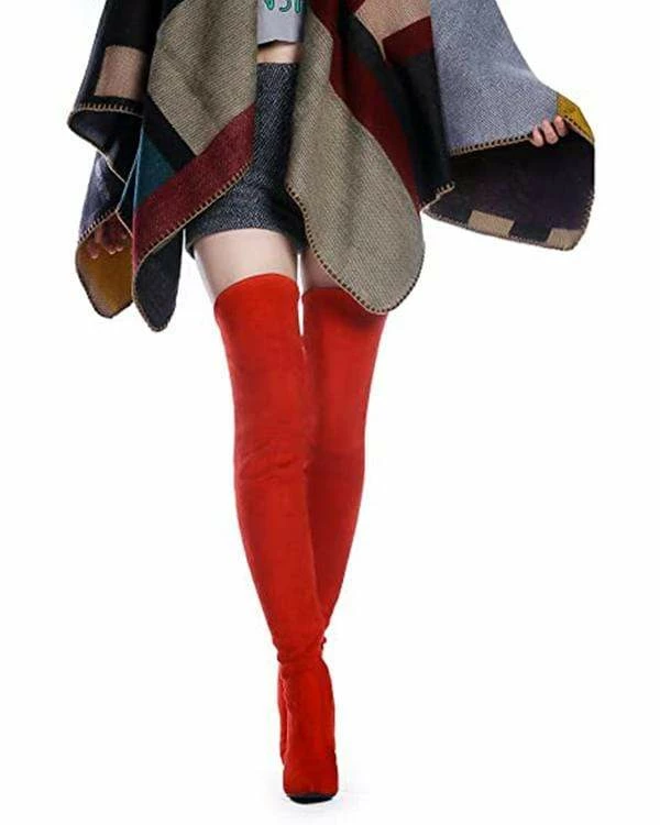 Nuheel® Nuheel Thigh High Boots Women Over The Knee Boots Stretch Suede High Heel 11 Nuheel® Nuheel Thigh High Boots Women Over The Knee Boots Stretch Suede High Heel