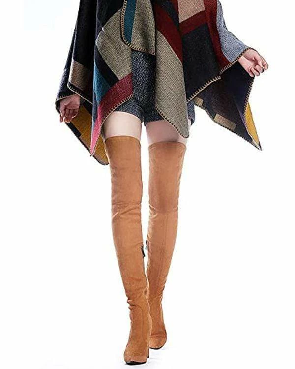 Nuheel® Nuheel Thigh High Boots Women Over The Knee Boots Stretch Suede High Heel 19 Nuheel® Nuheel Thigh High Boots Women Over The Knee Boots Stretch Suede High Heel