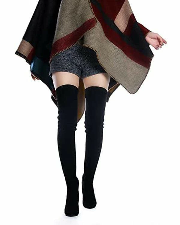 Nuheel® Nuheel Thigh High Boots Women Over The Knee Boots Stretch Suede High Heel 6 Nuheel® Nuheel Thigh High Boots Women Over The Knee Boots Stretch Suede High Heel