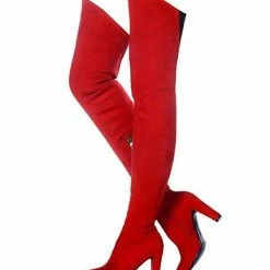 Nuheel® Nuheel Thigh High Boots Women Over The Knee Boots Stretch Suede High Heel 28 Nuheel® Nuheel Thigh High Boots Women Over The Knee Boots Stretch Suede High Heel