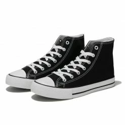 Nuheel® Men High Top Canvas Sneakers Lace Up Classic Casual Flat Walking Shoes