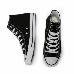 Nuheel® Men High Top Canvas Sneakers Lace Up Classic Casual Flat Walking Shoes