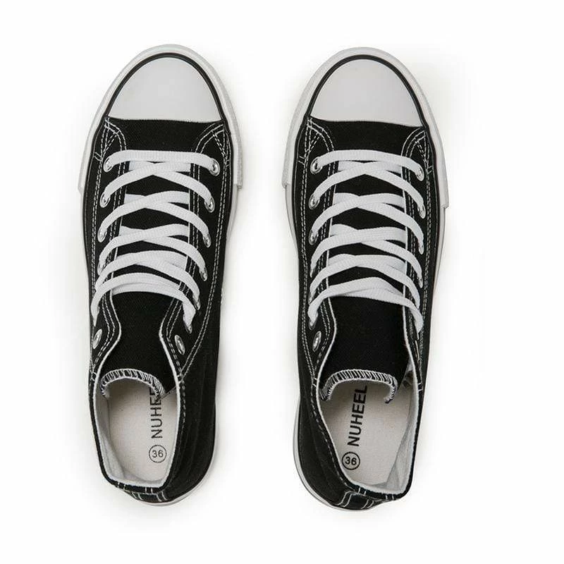 Nuheel® Women High Top Canvas Sneakers Lace Up Classic Casual Flat Walking Shoes Woman 20 Nuheel® Women High Top Canvas Sneakers Lace Up Classic Casual Flat Walking Shoes Woman