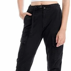 Nuheel® NUHEEL Cargo Pants High Waisted Pocket Tactical Joggin Military Straight Slim Fit For Women