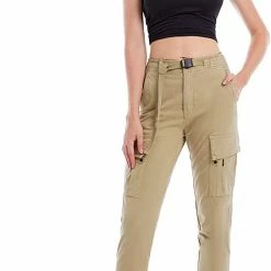 Nuheel® NUHEEL Cargo Pants High Waisted Pocket Tactical Joggin Military Straight Slim Fit For Women
