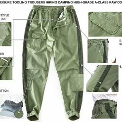 Nuheel® Man NUHEEL Men's Tapered Cargo Pants Slim Fit Jogger Pant Casual Drawstring Trousers