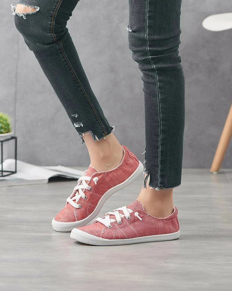 Nuheel® Women's Low Top Canvas Sneakers Slip On Soft Casual Shoes White Stripe Tie Dye Fashion Sneakers For Women 14 Nuheel® Women's Low Top Canvas Sneakers Slip On Soft Casual Shoes White Stripe Tie Dye Fashion Sneakers For Women