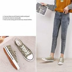 Nuheel® Sneakers For Women Glitter Gold Canvas Low Top Lace-up Classic Casual Shoes