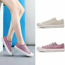 Nuheel® Sneakers For Women Purple Canvas Low Top Lace-up Classic Casual Shoes